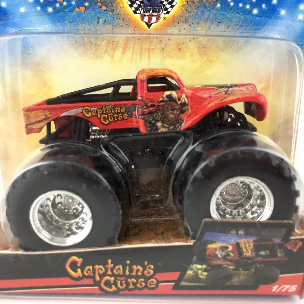 Hot Wheels Monster Jam CAPTAIN'S CURSE Monster Truck Red 1/75 Diecast 1/64‎ New